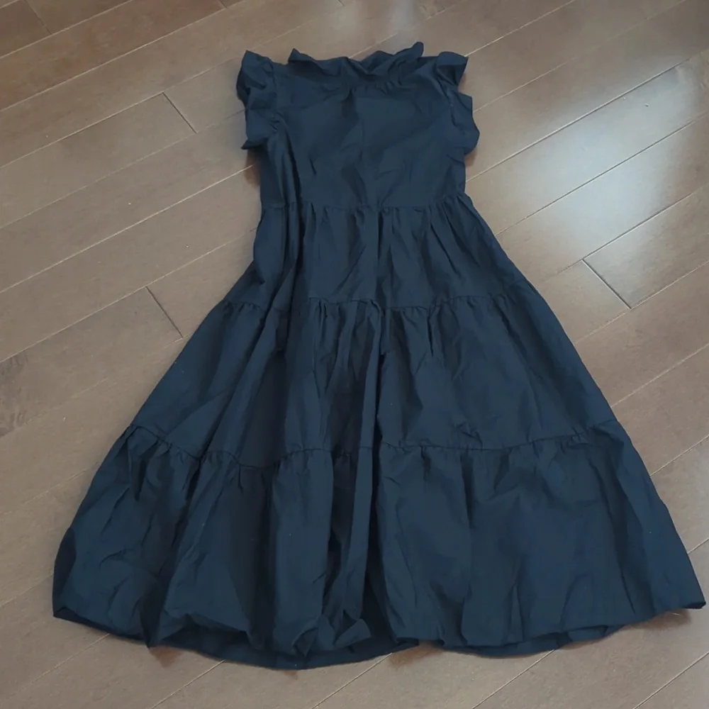 🖤 100% Cotton  Black Sleeveless Dress - ITALY CHEPE 🖤 - Picture 4 of 6